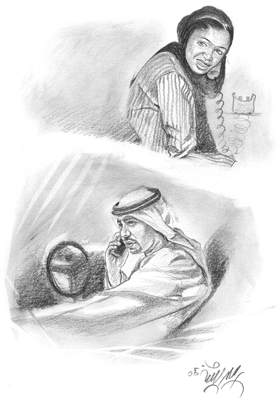 Illustration Telephongespräch