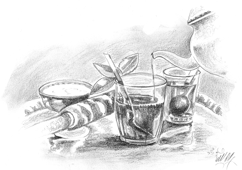 Illustration Teegarnitur