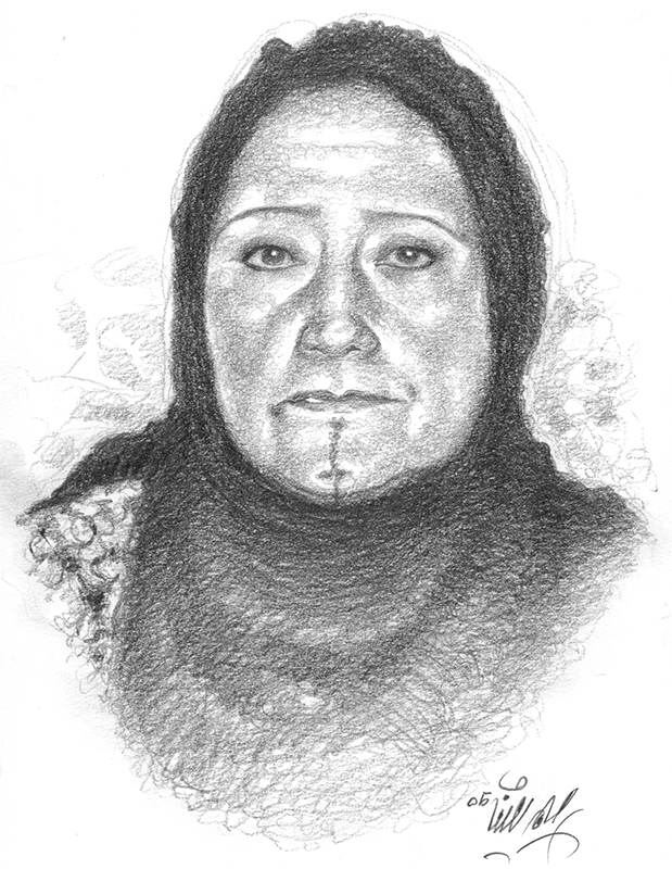 Illustration Alte Frau