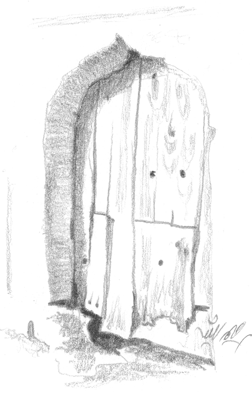 Illustration Holztür