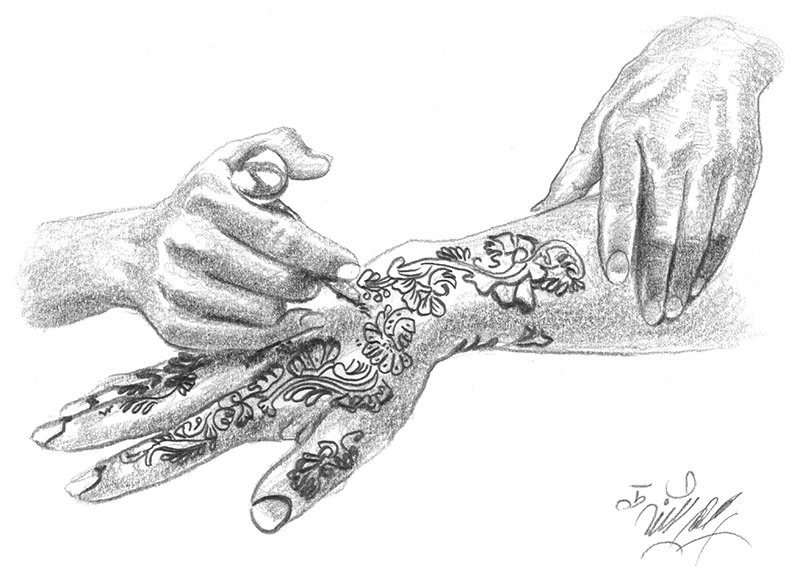 Illustration Hennazeichnungen