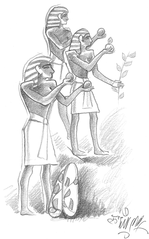 Illustration Pharaonische Zeichnung