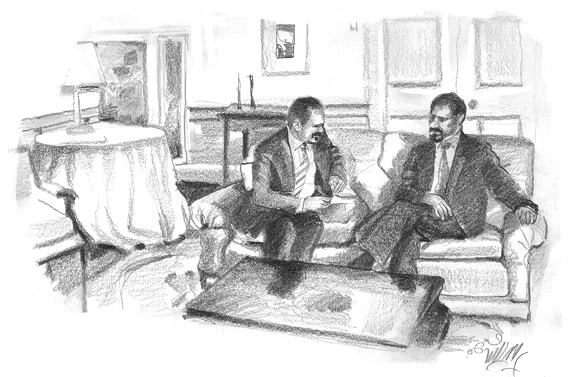 Illustration Geschäftstreffen