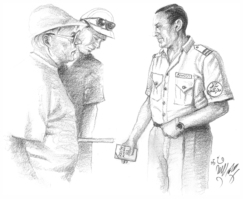 Illustration Grenzkontrolle