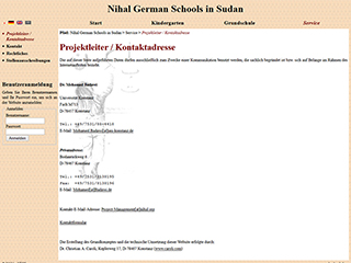Screenshort schools.nihal.org (Version 2012)