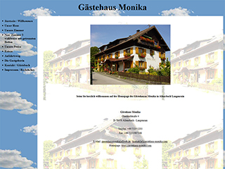 Screenshot www.gaestehaus-monika.com (Version 2006)