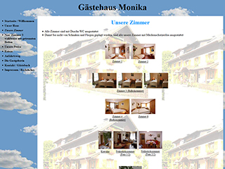 Screenshot www.gaestehaus-monika.com (Version 2006)