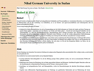 Screenshort www.nihal-university.org (Version 2015)